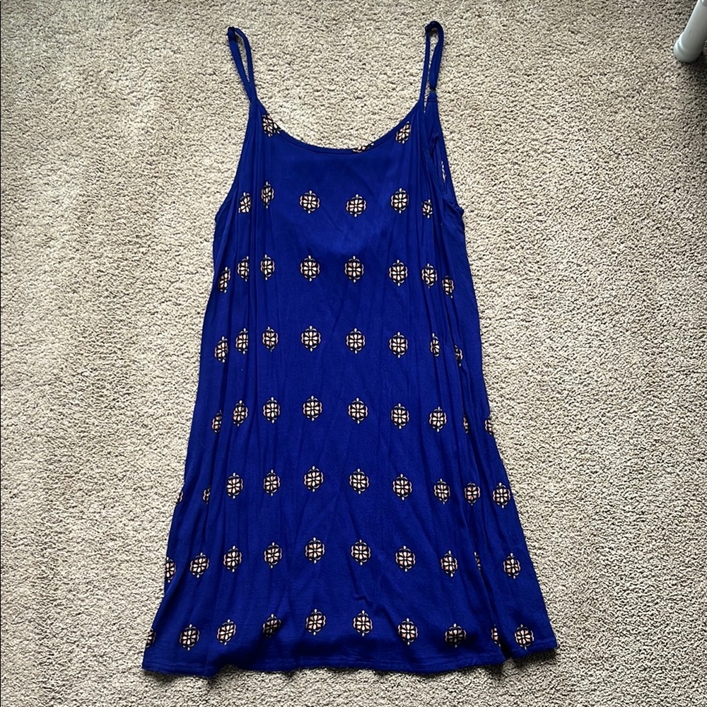 Blue patterned sundress